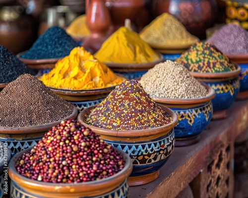 Exploring the Spice Market: A Feast for the Senses with Vibrant Colors and Aromas. From the Aromatic Cinnamon to the Fiery Chili