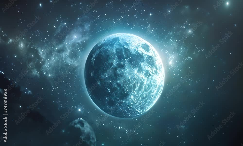Starry sky with a large planet. The concept of outer space. Starry sky with a large planet. The concept of outer space.