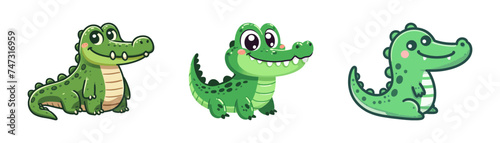 Cute Cartoon Alligator Set