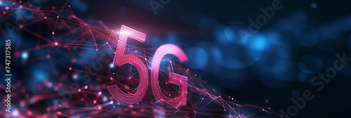 5g network technology cyber background