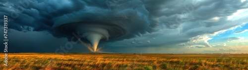 Midst of the Storm. Nature's Fury Unleashed. As Dark Clouds Gather and Thunder Rumbles, the Sky Morphs Into a Menacing Canvas of Weather's Wrath