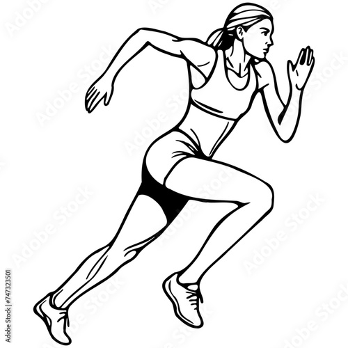 Female Runner Illustration.