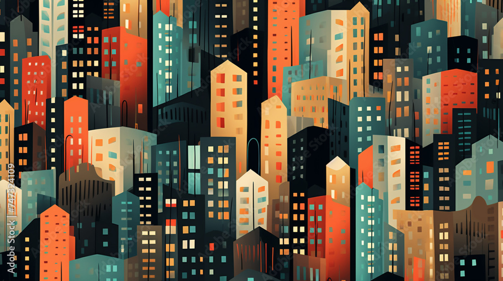 Obraz premium Urban chic pattern