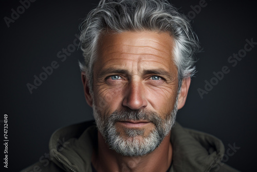 AI generated portrait of confident successful handsome businessman