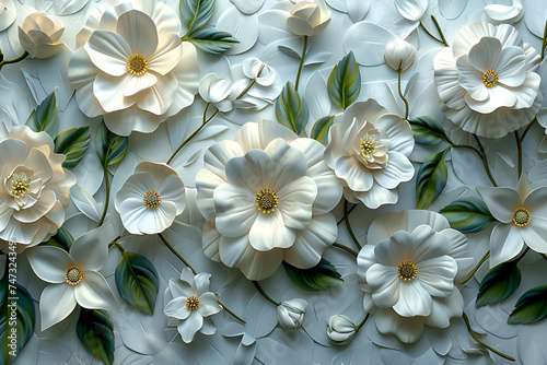 3d mural flower background wallpaper  furniture.