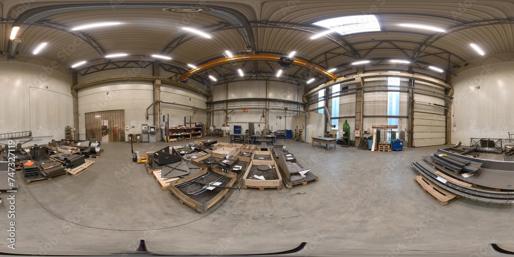 A view of 360 panorama in industrial factory