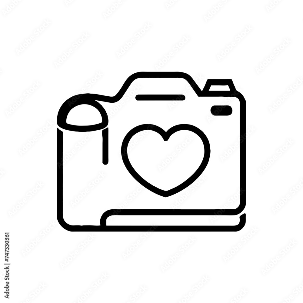 simple camera logo whtie heart simple camera logo whtie heart