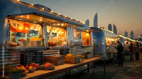 The Emirates Golf Club hosted a Food Truck Jam, an outdoor event with food trucks and live music, on March 26, 2016. photo