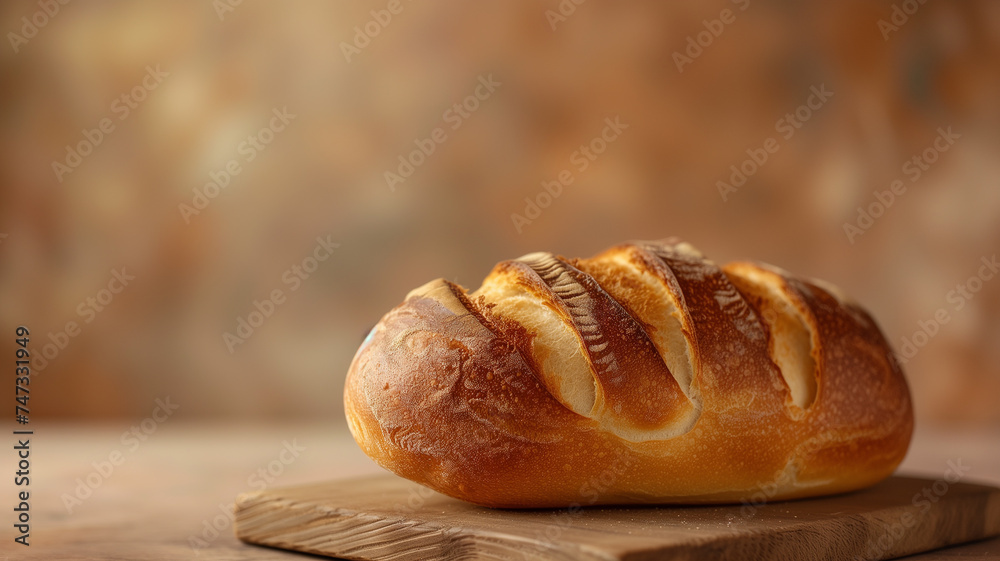 loaf of bread on yellow background,ai loaf of bread on yellow background,ai