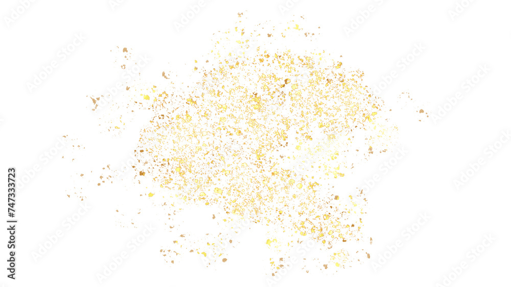 Gold Glitter shiny swirl, Gold glitter. Golden sparkle confetti. Shiny glittering dust