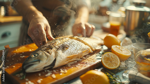 Fish cooking process
