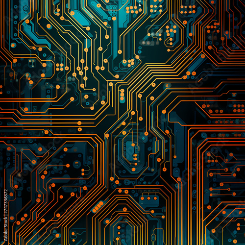 A technology-themed circuit board abstraction.
