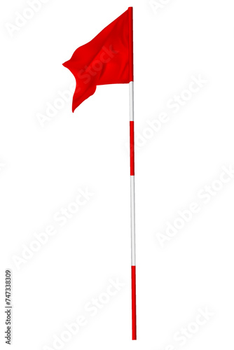 Red Golf flag. Vector Illustration
 photo