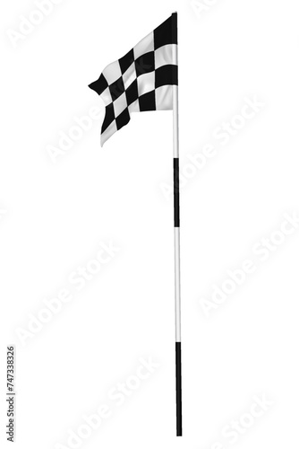 Black and White flag. Vector Illustration
