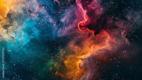 Space galaxy wallpaper. nebula wallpaper. Beautiful cosmic Outer Space wallpaper. Space background with shining stars. cosmos with stardust. Infinite universe and starry night. Planets wallpaper. © jokerhitam289