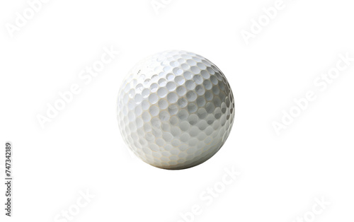 A Golf Ball Portrait On Transparent Background.