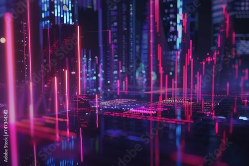 Futuristic concept of global economics suitable for world financial technology Economic trends , business or digital network idea and all art work design. Abstract digital background. © Suwanlee