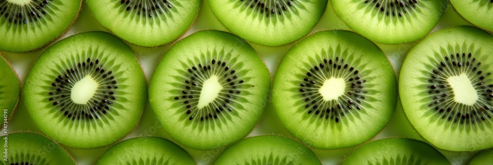 a lot of kiwi slices as textured background a lot of kiwi slices as textured background