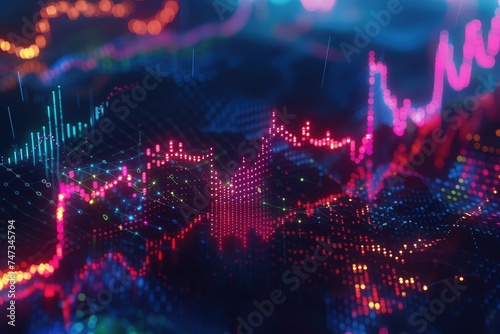 World business graph or chart stock market or forex trading graph in graphic concept suitable for financial .investment or Economic trends business