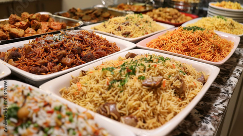 Fragrant dishes of biryani and kabsa both popular in many Muslim countries were displayed on the table. The flavors of these dishes blended together symbolizing the unity © Justlight