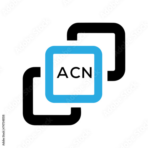 ACN Letter logo design template vector. ACN Business abstract connection vector logo. ACN icon circle logotype.
