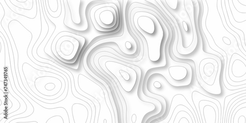 Black and white landscape geographic pattern. The stylized height of the topographic map in contour, lines. Topography and geography map grid abstract backdrop. creative cartography illustration.