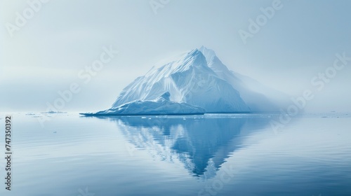 Diamond-Like Iceberg in Icy Reflecting Sea © Ahasanara
