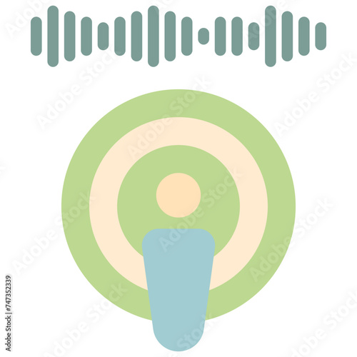 podcasting flat style icons