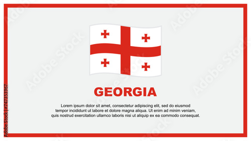 Georgia Flag Abstract Background Design Template. Georgia Independence Day Banner Social Media Vector Illustration. Georgia Banner