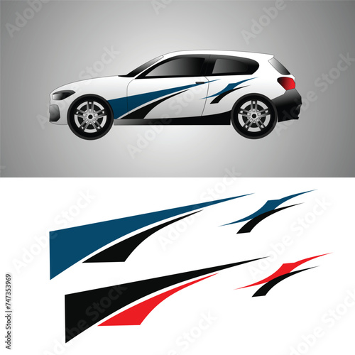 vector car background wrapping sticker design.