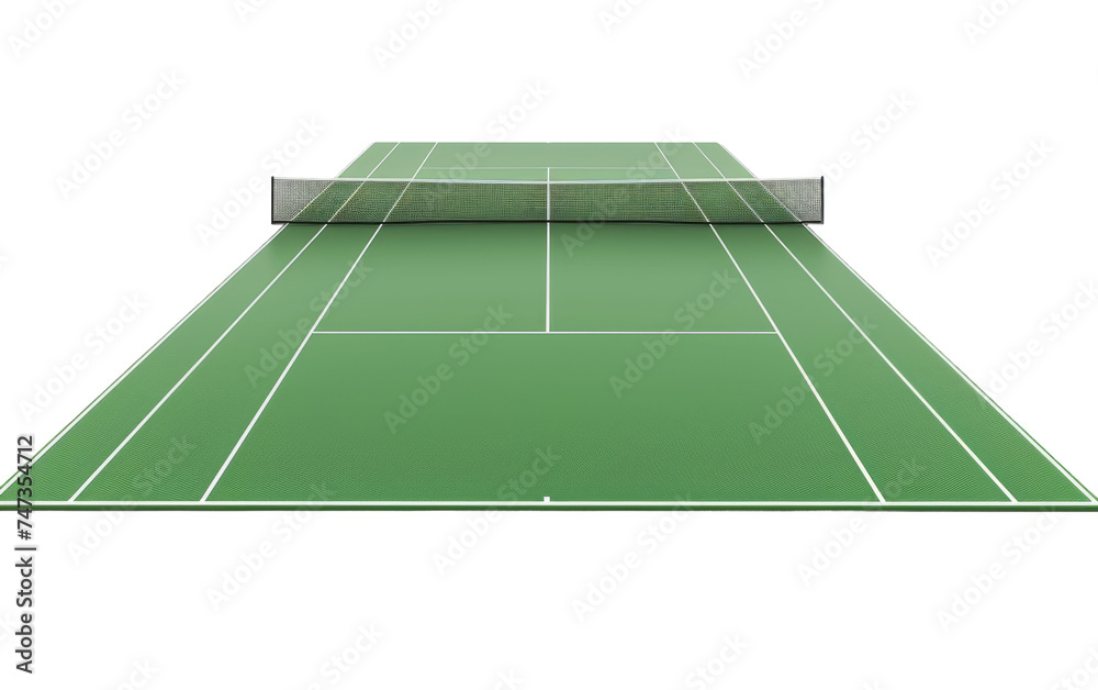 Fototapeta premium Tennis Court Surface Excellence On Transparent Background.
