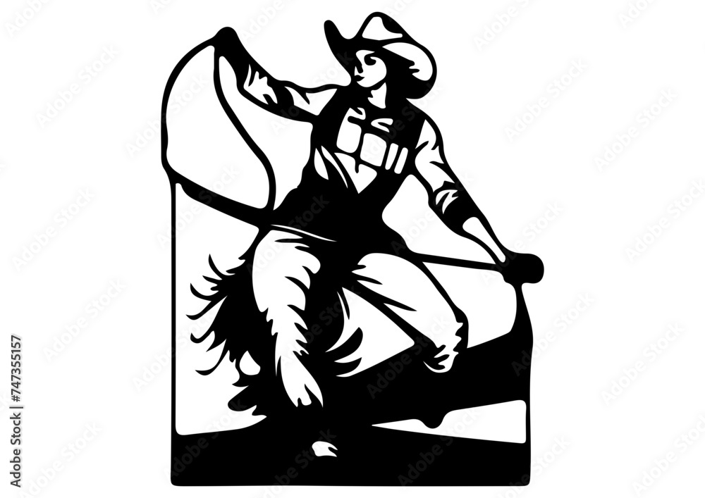 Fototapeta premium Rodeo Cowgirl