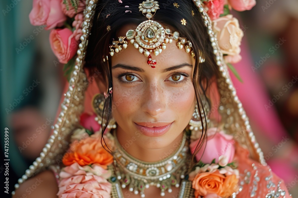 Capture the sacred and emotional moments of the exchange of vows during an Indian wedding ceremony