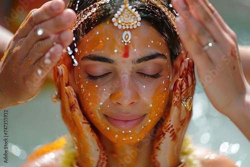 Capture the joy and significance of the traditional Indian wedding Haldi ceremony