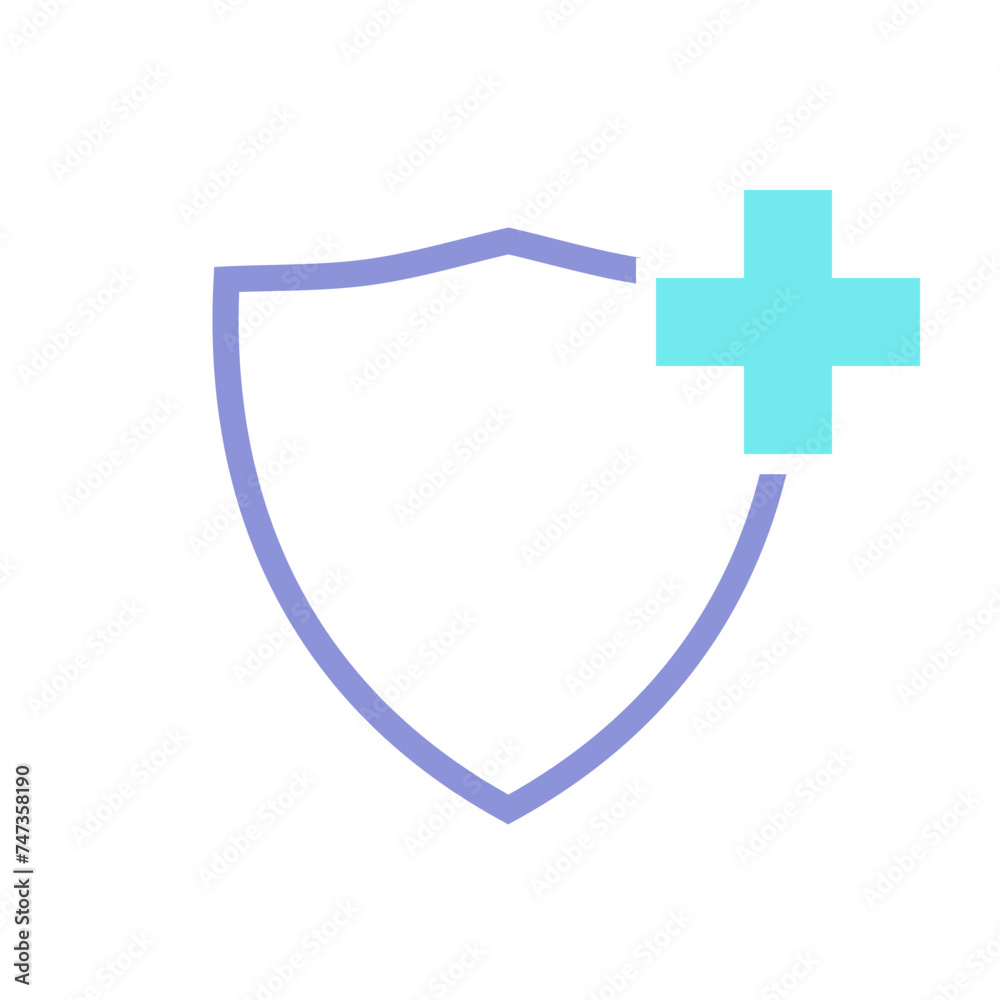 medical shield icon with a cross medical shield icon with a cross