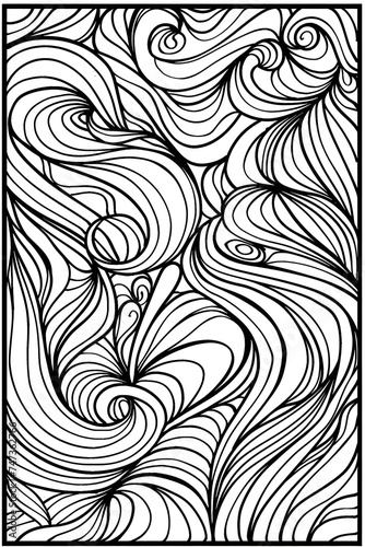 Abstract Monochrome Design  coloring page