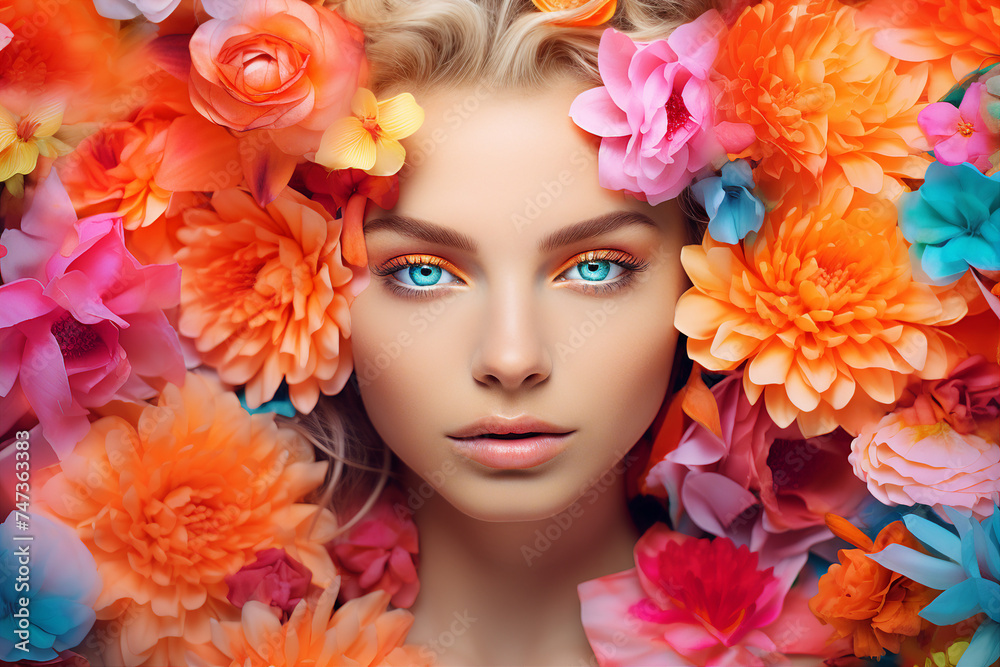 Conceptual Generative AI photo collage of people surrounded by spring vibe sunny day weather nature Conceptual Generative AI photo collage of people surrounded by spring vibe sunny day weather nature