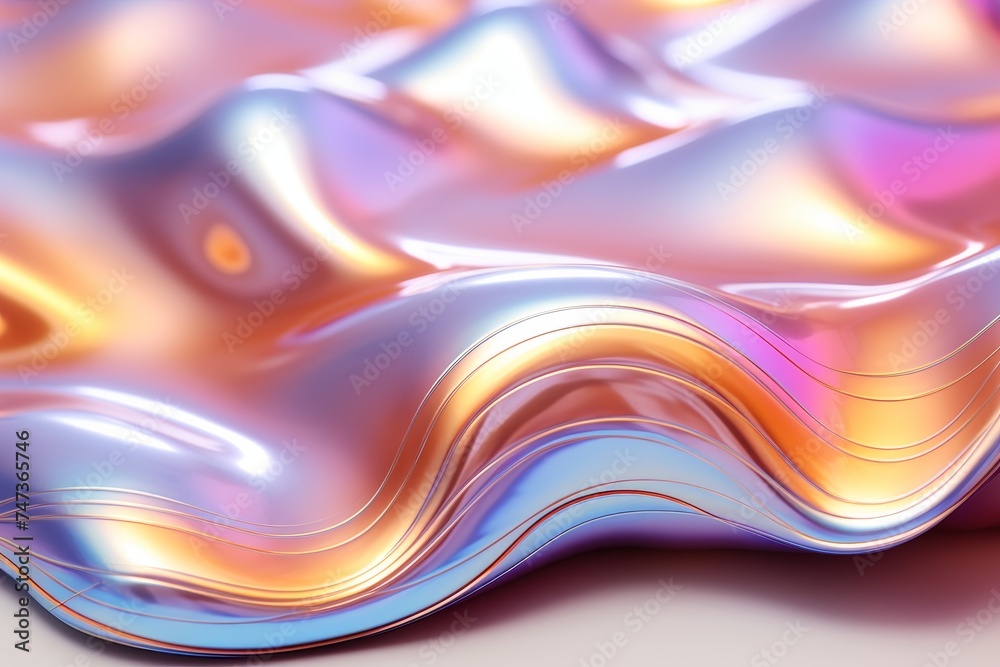 Abstract 3d volumetric surface with holographic colors, foil, and gasoline stains Abstract 3d volumetric surface with holographic colors, foil, and gasoline stains