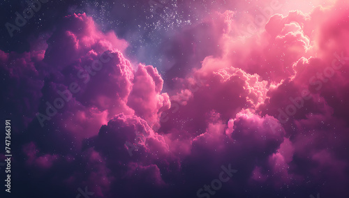 colorful space clouds of space and nebula in the styl photo