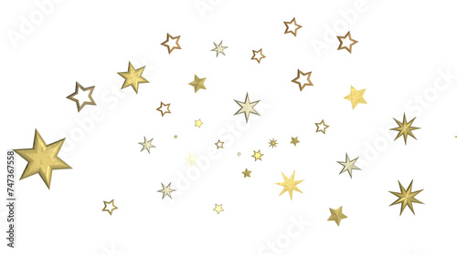 Stars - Glossy 3D Christmas star icon. Design element for holidays. -