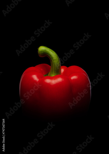 Paprika auf schwarzem Hintergrund