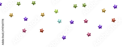 Heavenly Rainbow Shower: 3D Illustration Brings the Beauty of Stars to Life © vegefox.com
