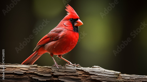 Northern Cardinal perched on a tree branch © The Origin 33
