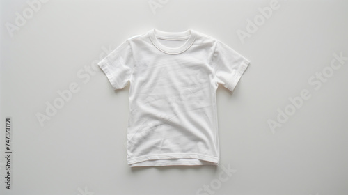 White Toddler T-Shirt on Neutral Background