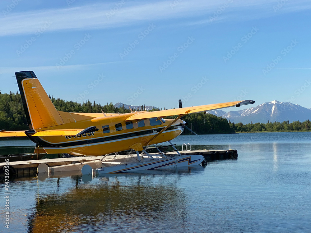 Port Alsworth, Alaska Cessna floatplane used by Samaritan's Purse Operation Heal Our Patriots
