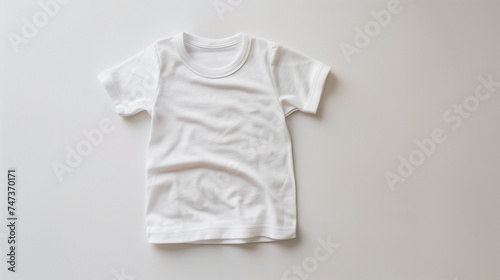 White Toddler T-Shirt on Neutral Background