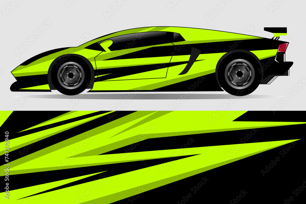 van wrap design Sports car wrap design stickers, and stickers in vector format