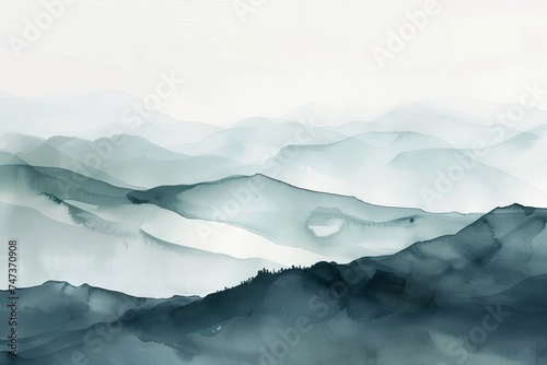Watercolor abstract landscapes, serene and minimalist, with subtle color gradients and textures for modern art and decor.