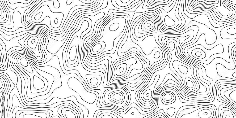Topographic Map in Contour Line Light Topographic White seamless marble texture. Panorama view gradient multicolor wave curve lines banner background design.