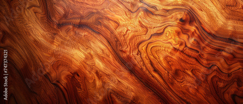 High-resolution image highlighting the natural swirl patterns and deep reddish-brown tones of quality mahogany wood used in fine woodworking